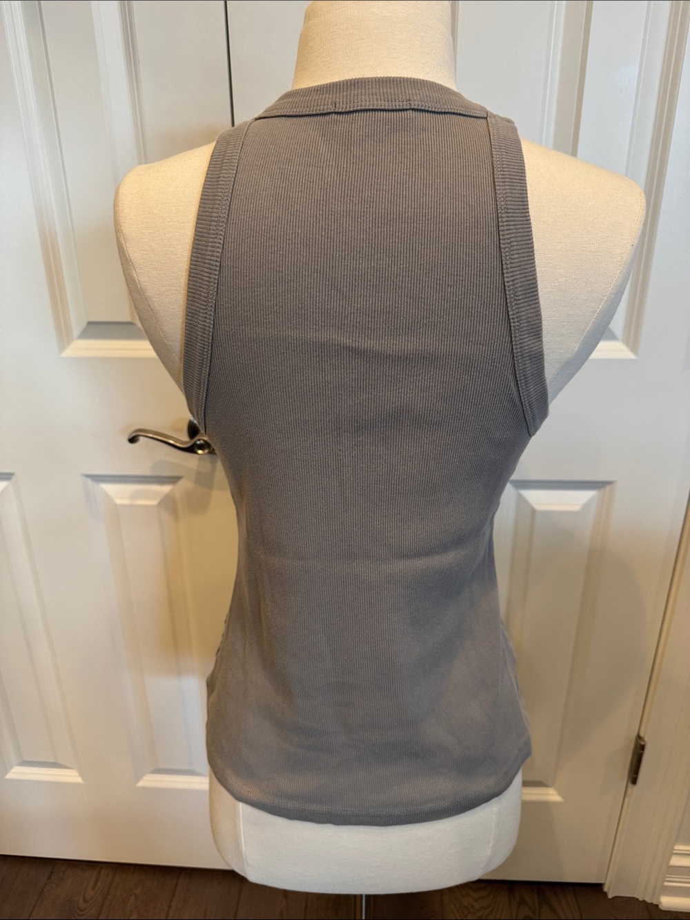 James Perse Gray Ribbed Racerback Tank - Picture 4 of 5